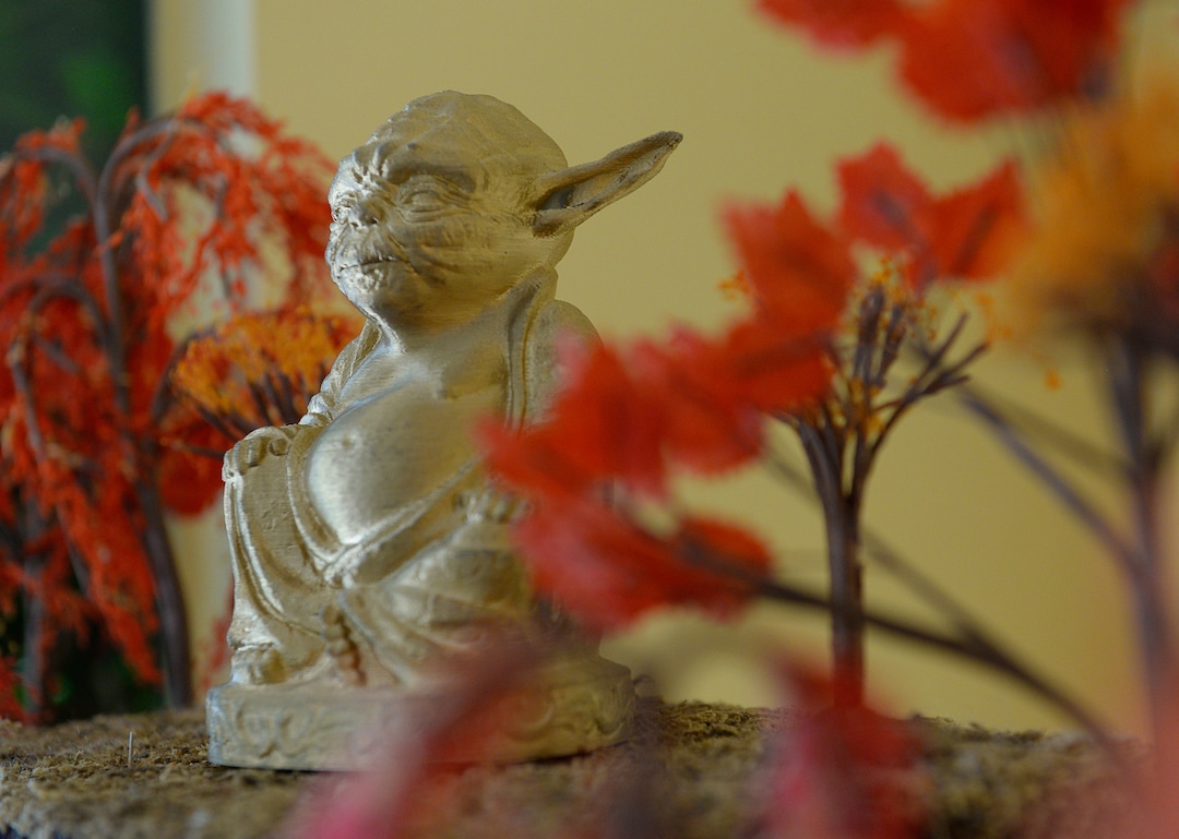 (Francisco Kjolseth  |  The Salt Lake Tribune)  The Twin Suns Cafe in Sugar House has a "Star Wars"  theme and showcases a Yoda statue and other memorabilia collected by chef and owner Daniel Cantu.