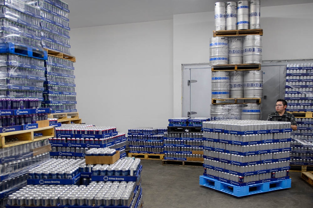 (Trent Nelson | The Salt Lake Tribune)  Eddie Landa at Kiitos Brewing, a one-year-old Utah brewery that makes  "green" or environmentally responsible beer. Kiitos is the only brewery in the state with a High-Efficiency Brewing System or HEBS, that uses 40 percent less water and 15-20 percent less grain. Thursday July 26, 2018 in Salt Lake City.