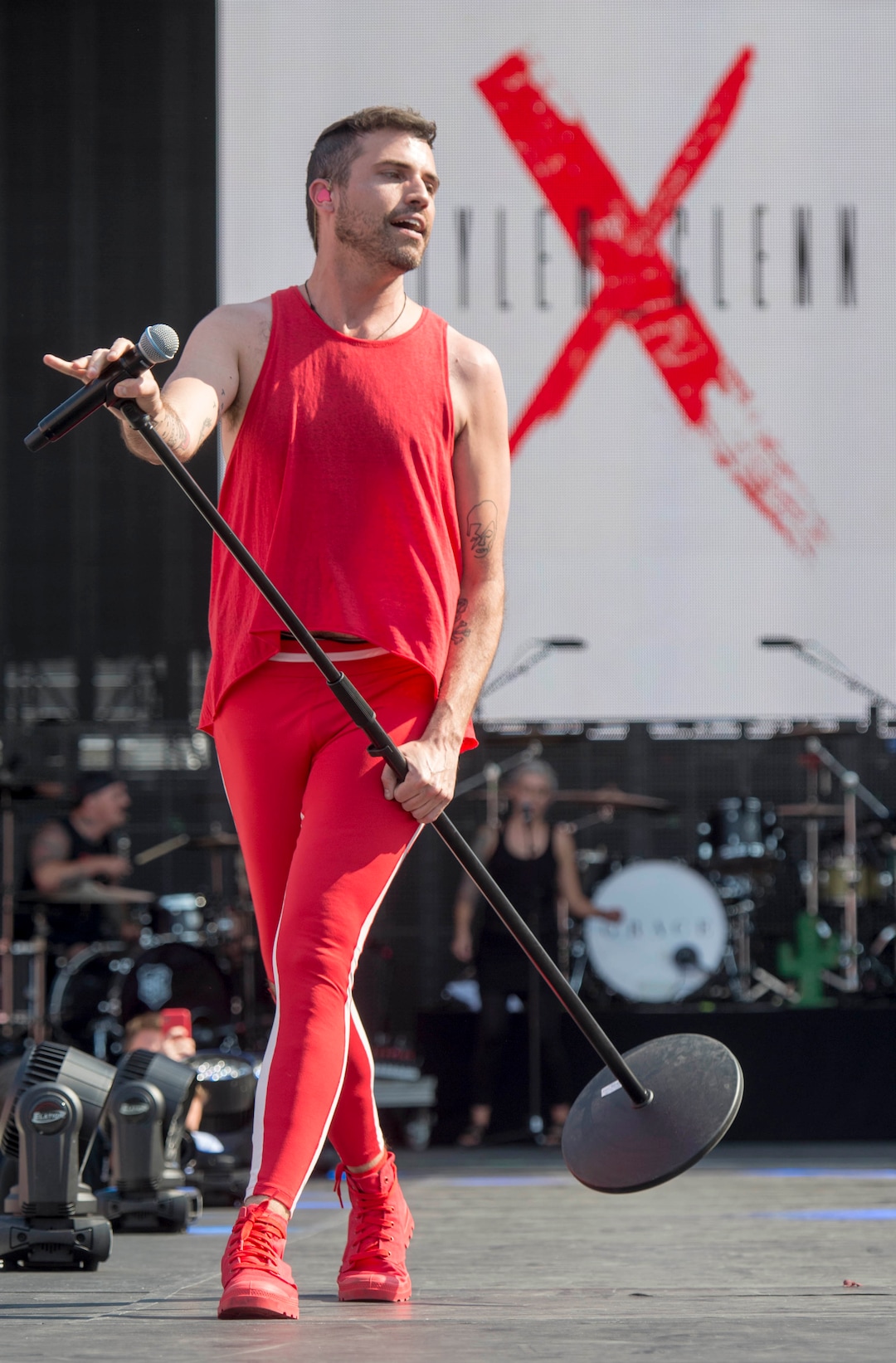 (Rick Egan  |  The Salt Lake Tribune)     Tyler Glenn performs at the Loveloud Festival at Rice-Eccles Stadium, Saturday, July 28, 2018.