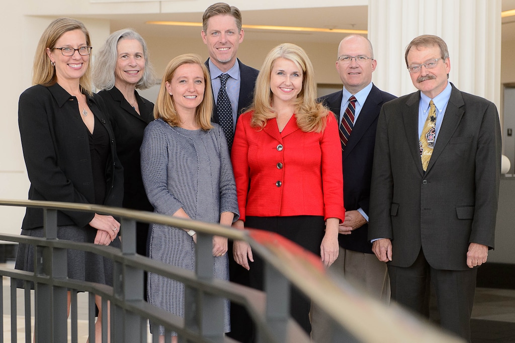 (Trent Nelson  |  The Salt Lake Tribune)  Utah Court of Appeals justices, from left, Michele Christiansen, Kate Toomey, Jill Pohlman, Ryan Harris, Diana Hagen, David Mortensen, and Gregory Orme, in Salt Lake City Tuesday August 8, 2017.