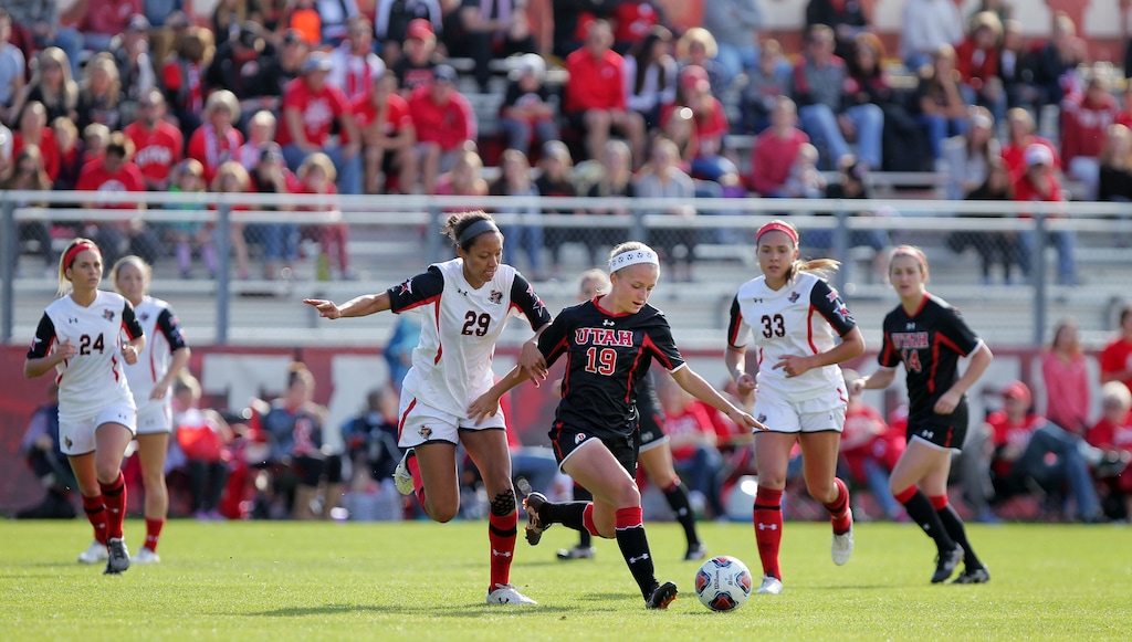 Hailey Skolmoski, Utah Soccer vs. Texas Tech in the NCAA first round November 12, 2016 in Salt Lake City, UT. (Photo / Steve C. Wilson / University of Utah)