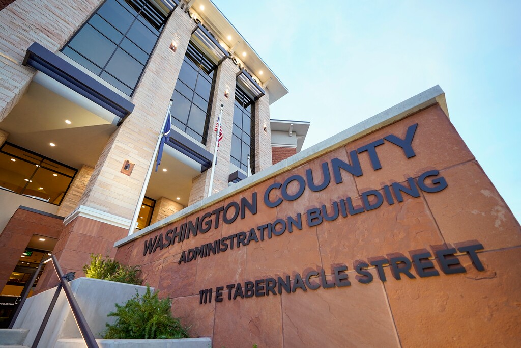 (Chris Samuels | The Salt Lake Tribune) The Washington County Administration Building in St. George, Thursday, Oct. 10, 2024.