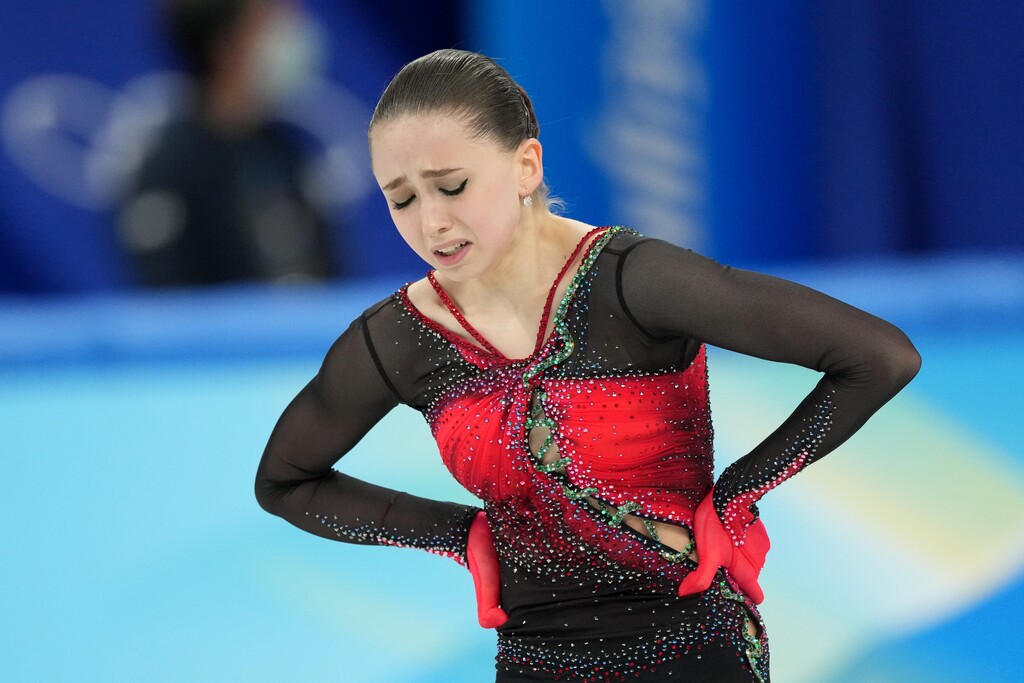 (Chang W. Lee | The New York Times)
Russian star Kamila Valieva, who is 15, upset with her free skate final performance, at the Winter Olympics in Beijing, Feb. 17, 2022. Following the doping scandal that swirled around Valieva and the disturbing scenes involving her fellow Russian competitors in the women's free skate final, people are asking what could be done to protect young athletes from abuse and humiliation.