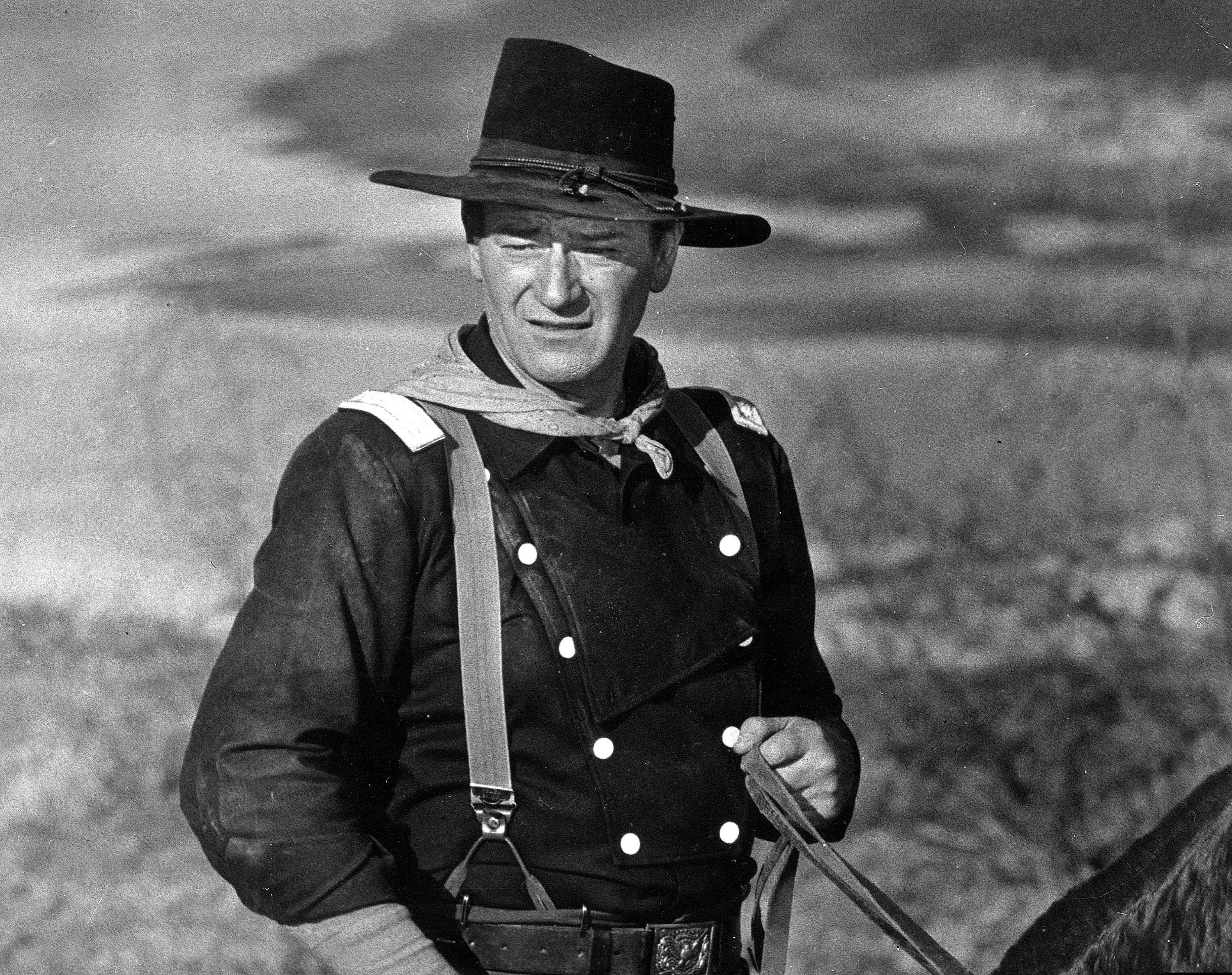 (AP file photo)

In this undated photo, John Wayne appears during the filming of "The Horse Soldiers."