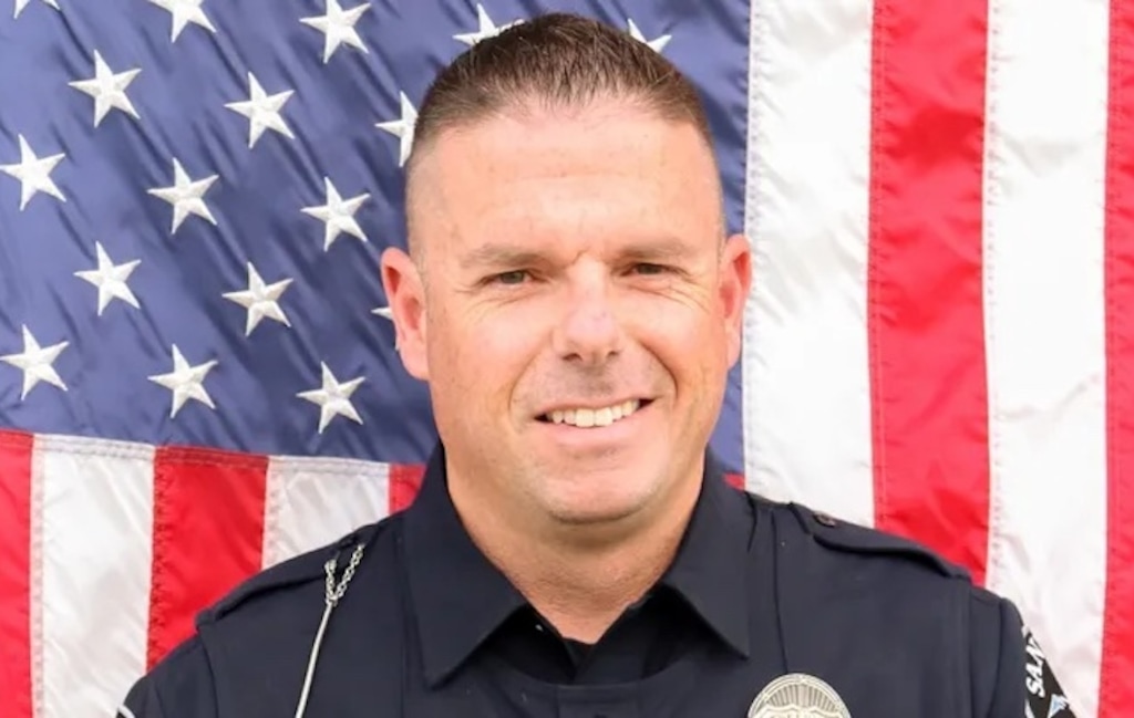 (GoFundMe) Santaquin police Sgt. Bill Hooser was killed when authorities say a man intentionally crashed a semitruck into his patrol vehicle early Sunday, May 5, 2024.
