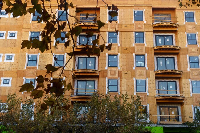 (Trent Nelson | The Salt Lake Tribune)
Hardware Apartments, under construction in Salt Lake City on Monday Nov. 12, 2018.