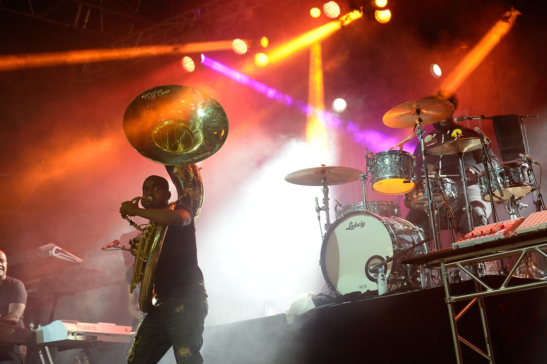 (Francisco Kjolseth  |  The Salt Lake Tribune)  The Roots marks the finale of the 2017 SLC Twilight Concert Series at Pioneer Park on Thursday, Aug. 31, 2017.