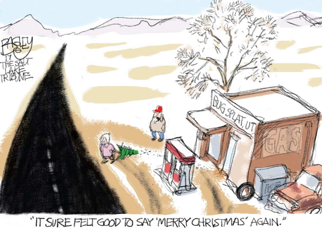 This Pat Bagley cartoon appears in The Salt Lake Tribune on Thursday, Dec. 28, 2017.