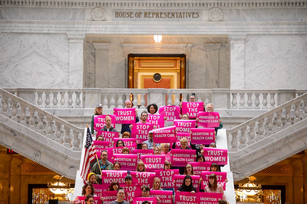 (Trent Nelson  |  Tribune file photo)  Planned Parenthood Association of Utah and the ACLU of Utah hold a news conference on Utah's pending 18-week abortion ban, at the Utah Capitol in Salt Lake City on Wednesday April 10, 2019.