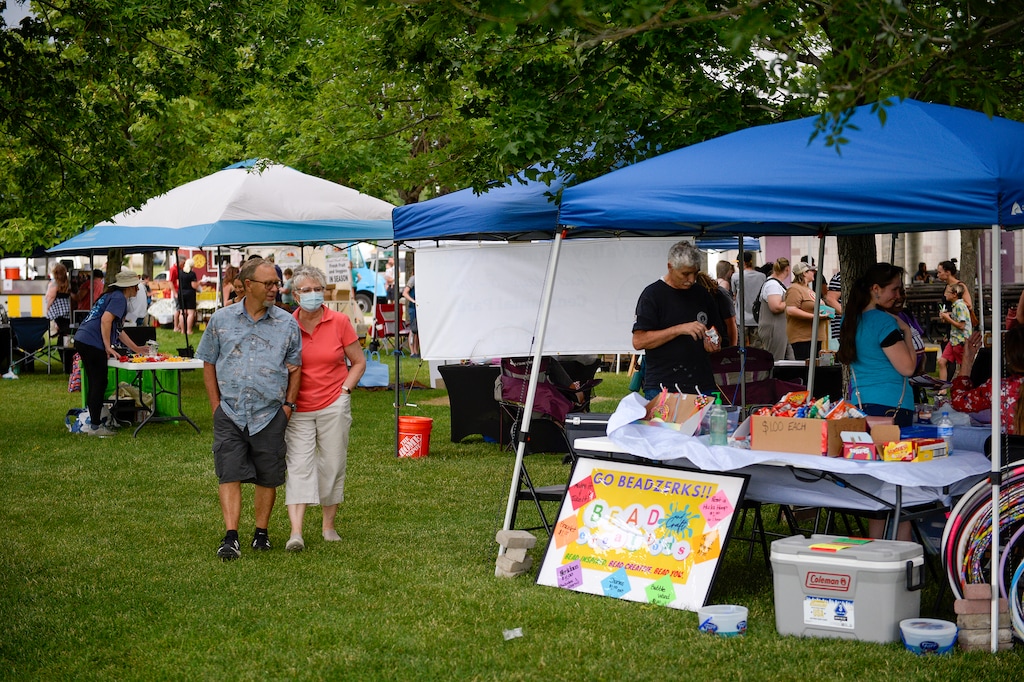 (Chris Samuels | The Salt Lake Tribune) The West Valley City Farmers Market in Centennial Park in 2022. West Valley City is one of many Utah cities and towns that host farmers markets during the summer.