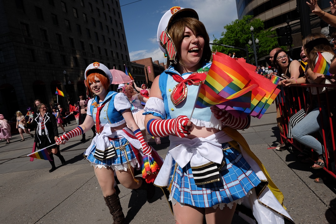 (Francisco Kjolseth  |  The Salt Lake Tribune)  Thousands participate in the Utah Pride Parade in Salt Lake City on Sunday June 2, 2019.