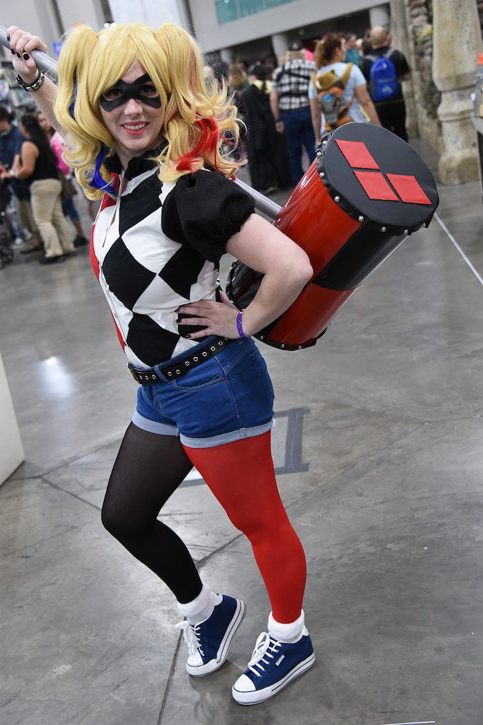 (Francisco Kjolseth  |  The Salt Lake Tribune)  Abigail Willis of Provo, UT, as Harley Quinn attends the start of FanX Salt Lake Comic Convention at the Salt Palace in Salt Lake City Thursday, Sept. 6, 2018, during the three-day pop culture convention.