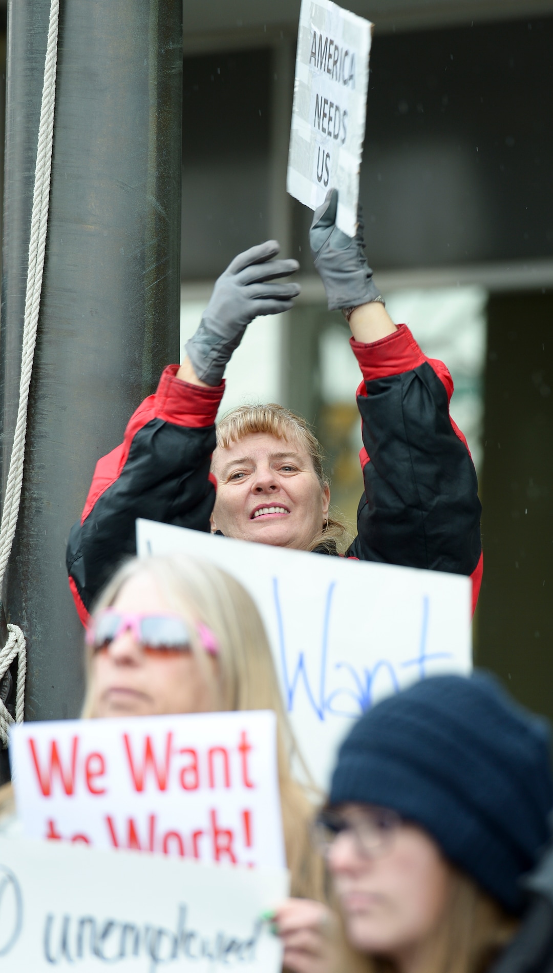 Leah Hogsten  |  The Salt Lake Tribune  Internal Revenue Service employees rally in protest of the ongoing partial federal shutdown outside Federal Building in Ogden, Jan. 10, 2019.