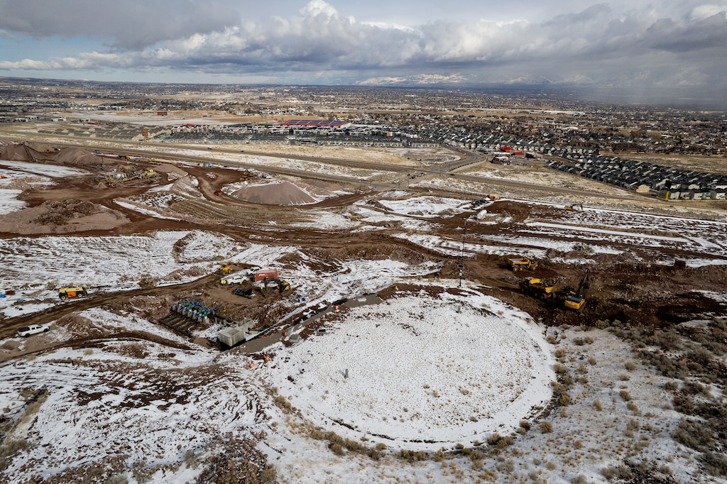 (Trent Nelson  |  The Salt Lake Tribune) A planned development at the south end of Academy Parkway in Herriman is held up because the city needs to build more water infrastructure. 