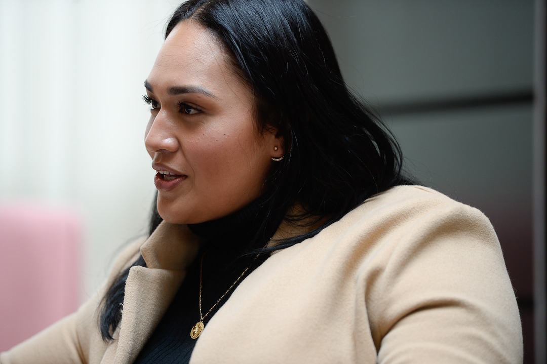 (Francisco Kjolseth | The Salt Lake Tribune)  Veronica Pome’e, the first Polynesian woman to be featured in Sports Illustrated's swimsuit edition, visits Utah to speak at the sixth annual National Pacific Island Violence Prevention Conference held in Salt Lake City April 11-13, 2019.