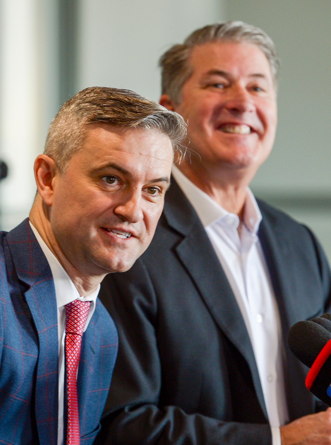 Leah Hogsten  |  The Salt Lake Tribune  Attorneys l-r Alan Rosca and J. Barton Goplerud will represent over 400 people who were defrauded by Gaylen Dean Rust of Salt Lake CityÕs  Rust Rare Coin Inc.. The attorneys announced they filed a federal class action suit, Jan.8, 2019 against Zions Bank, accusing the financial institution of knowingly allowing the Ponzi scheme to operate. "We're seeking to hold them accountable for their own conduct," said attorney Alan Rosca. 
