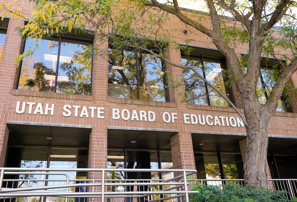 (Chris Samuels | The Salt Lake Tribune) The Utah State Board of Education Building in Salt Lake City. Incumbent Republican Jennie Earl faces off against Democrat challenger Cathy Callow-Heusser for the District 1 state school board seat.