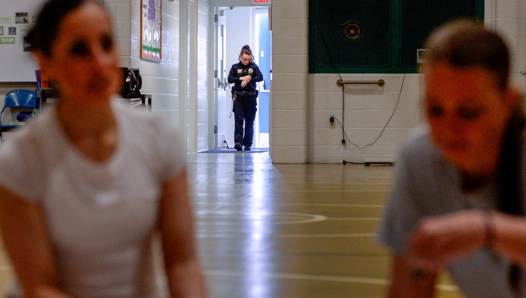 Leah Hogsten  |  The Salt Lake Tribune  Teaching yoga classes in prison is more complex than operating from a studio. Time constraints can be tricky, materials are limited and sometimes classes are delayed or canceled all together if an altercation occurred earlier in the day. Every Friday, the Timpanogos Women's Correctional Facility gymnasium at the Utah State Prison is filled with a joyful silence as yoga instructor apprentices lead a yoga class.