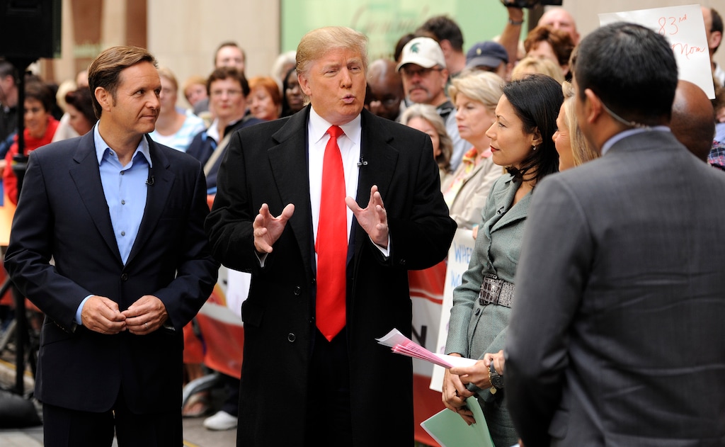 ( Peter Kramer  |  NBC ) Mark Burnett (left) and Donald Trump (second from left) appear on the "Today Show" in 2010.