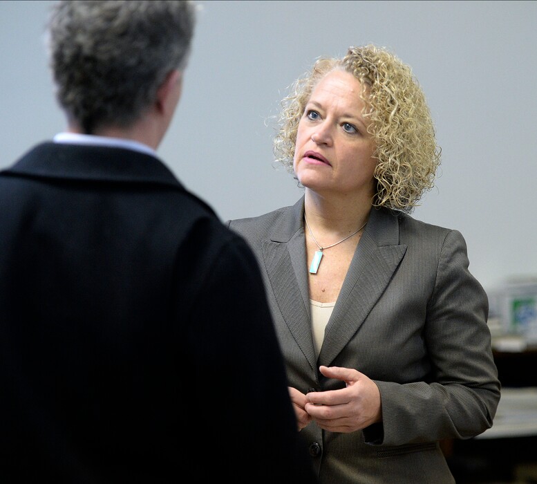 (Al Hartmann | Tribune file photo)  Salt Lake City Mayor-elect Jackie Biskupski talks with Patrick Leary, her chief of staff, in her temporary fourth floor office in the City-County building in Salt Lake City on Dec. 28, 2016.