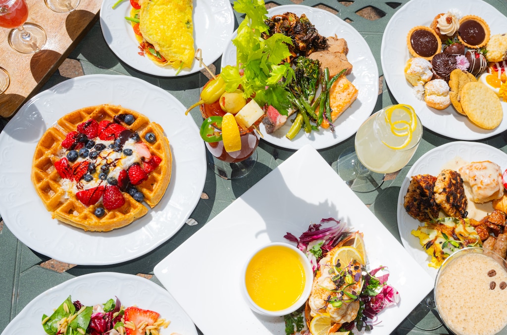 (Brooks Roe) A brunch spread from Earl's Lodge at Snowbasin, one of more than 30 restaurants offering Mother's Day specials.