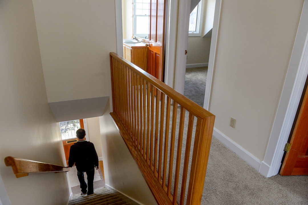 Leah Hogsten  |  The Salt Lake Tribune   Real estate agent, Jay Nielsen, shows the home. The historic Danish Evangelical-Lutheran Church in The Avenues is for sale for $1.05 million. The 110-year-old former church has been renovated and has been used as office space for 30 years.The church property incudes a three bedroom residence.