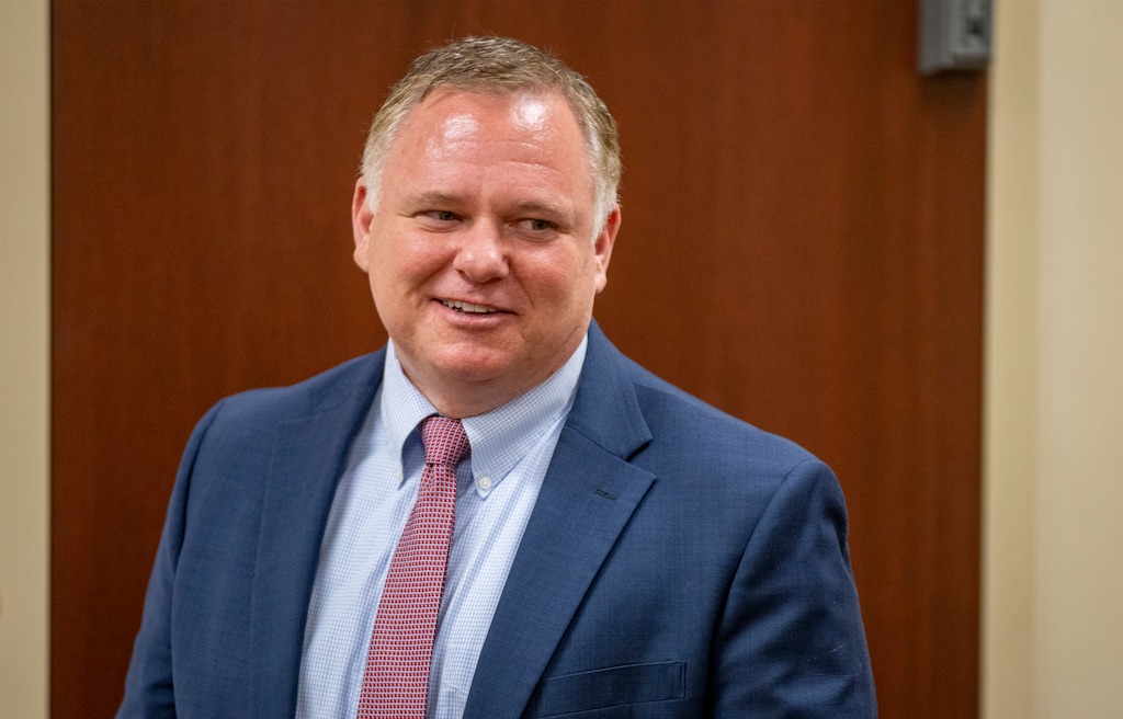 (Rick Egan | The Salt Lake Tribune) Jared Wright visits with supporters after testifying before the Legislature's Rules Review and General Oversight Committee on Thursday, Sept. 25, 2025.

