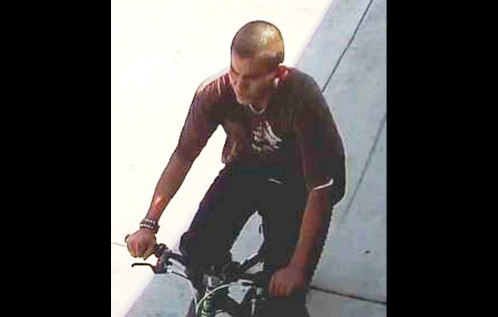 (Los Angeles Police Department via AP, File) This undated file photo released by the Los Angeles Police Department shows a suspect being sought in a series of slashing attacks recently in Los Angeles. The man who rode around on a bicycle with a knife and slashed the faces and necks of nine people in Los Angeles has been charged with multiple felonies. The LA County district attorney's office says Friday, April 5, 2019, that Lenrey Briones, 19, faces seven counts of aggravated mayhem, two counts of attempted aggravated mayhem and one count of attempted second-degree robbery.