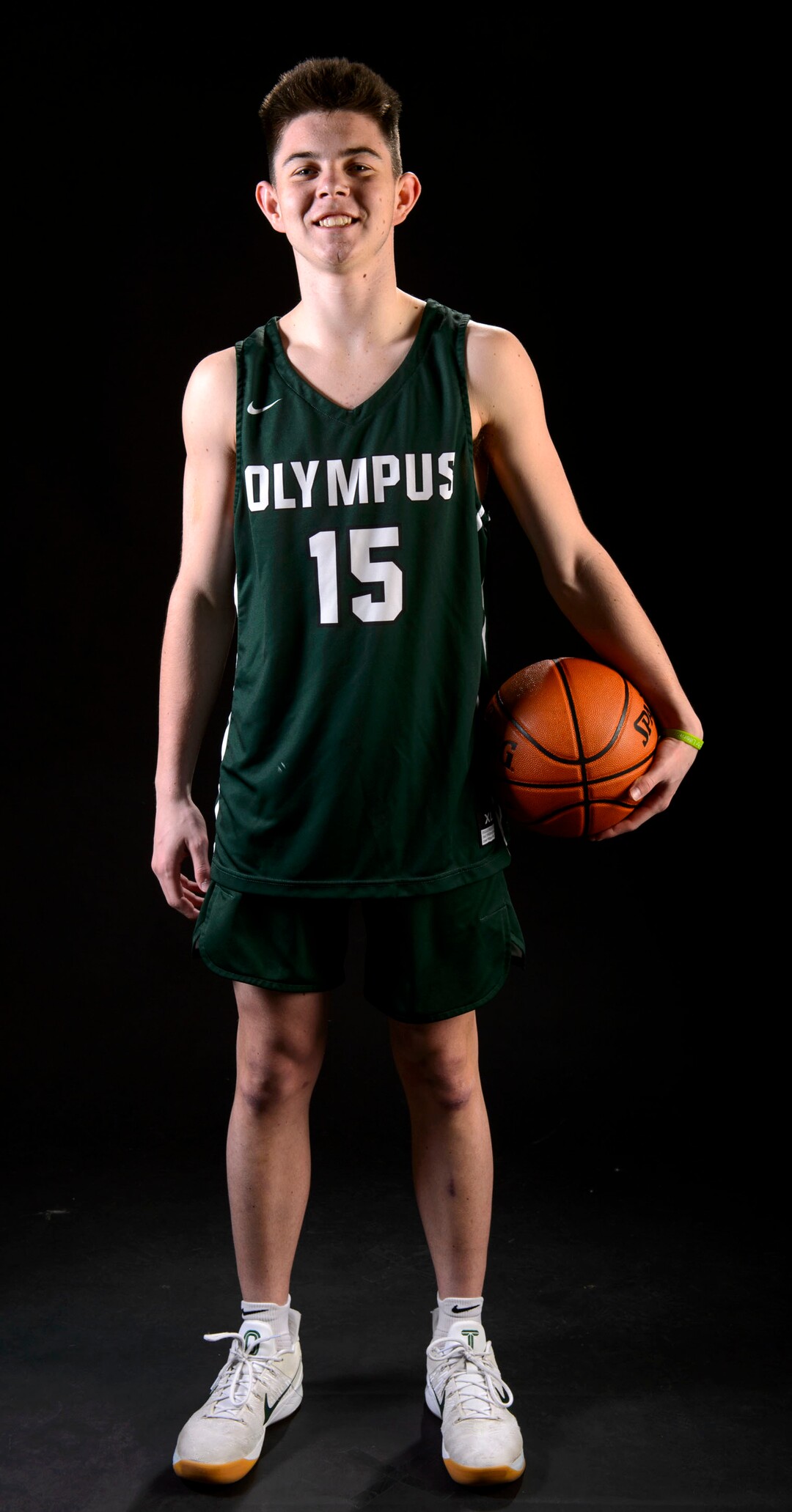 (Steve Griffin  |  The Salt Lake Tribune)  Prep basketball Rylan Jones, Olympus, in the Salt Lake Tribune studio in Salt Lake City Tuesday April 10, 2018.