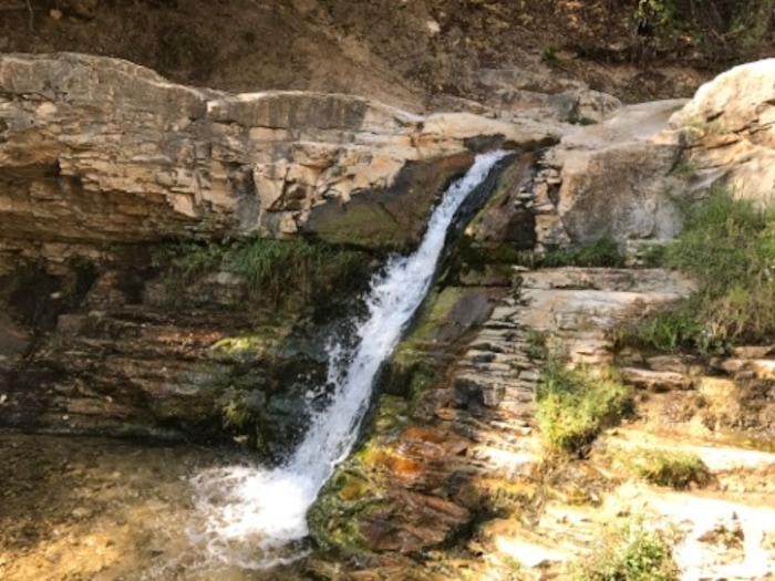 Water from Ely Creek at Dinosaur National Monument spews over a short fall on Sept. 10, 2017. Photo by Nate Carlisle/The Salt Lake Tribune