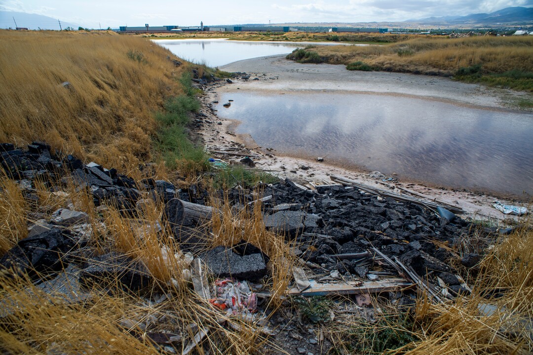 (Rick Egan  |  The Salt Lake Tribune)   Tires and garbage along 2100 South near 7200 West. The Salt Lake City Council is considering a temporary closure for a portion of road on 2100 South between 6500 West and 6900 West as a result of pervasive illegal dumping. Tuesday, Sept. 17, 2019.