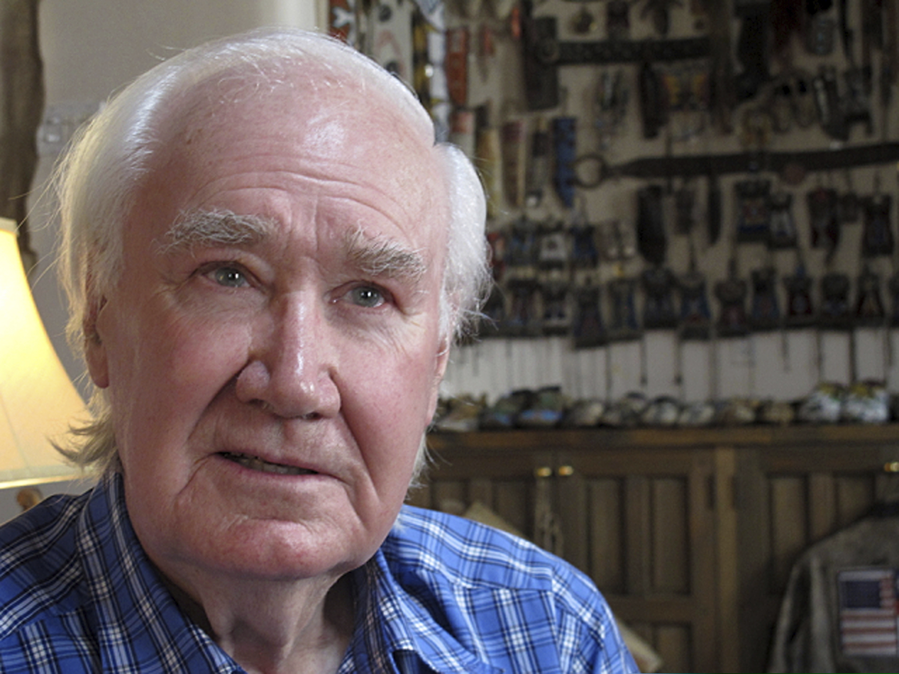 (Jeri Clausing | AP file photo) - In this March 22, 2013, photo, antiquities dealer and author Forrest Fenn sits in his home in Santa Fe, N.M. A bronze chest filled with gold, jewels, and other valuables worth more than $1 million and hidden a decade ago somewhere in the Rocky Mountain wilderness has been found, according to famed art and antiquities collector Fenn who created the treasure hunt. Fenn, 89, told the Santa Fe New Mexican on Sunday, June 7, 2020, that a man who did not want his name released located the chest a few days ago and the discovery was confirmed by a photograph the man sent him.