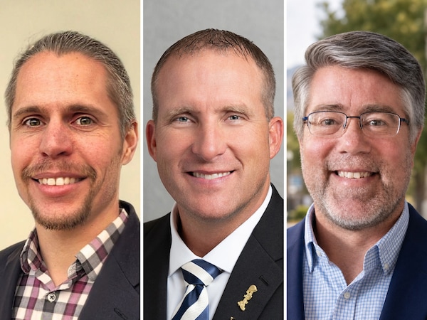 (Campaign photos; Utah House of Representatives) From left: Jason O'Dell, Thomas Peterson, and Chris Reid, candidates for the 2026 House District 1 election.