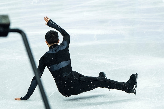 (Chris Detrick  |  The Salt Lake Tribune)  Salt Lake City's Nathan Chen competes in the Men's Single Skating Short Program for the Team Event at the Gangneung Ice Arena Friday, February 9, 2018.  Chen got fourth place with a score of 80.61.