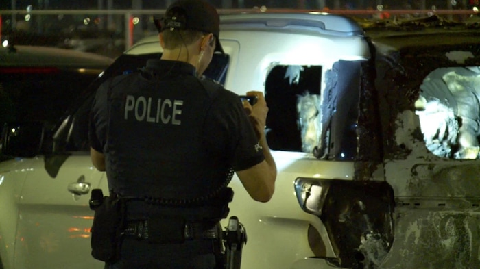 (Photo courtesy of Fox 13) A fire in the early hours of June 8, 2018, destroyed 20 cars and damaged others in the Hertz parking lot at the Salt Lake City International Airport.