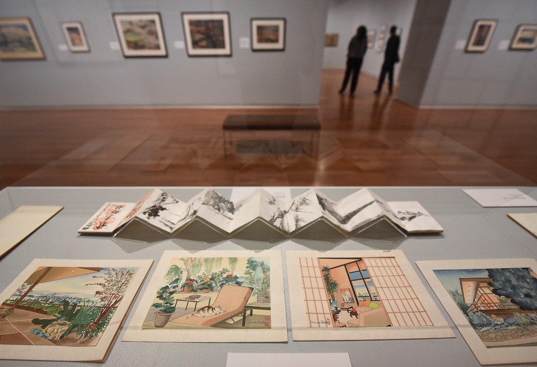 (Francisco Kjolseth  |  The Salt Lake Tribune)   The Utah Museum of Fine Art hosts "Chiura Obata: An American Modern," major touring retrospective of Japanese-American artist (1885-1975), whose work captured Western landscapes and his time at the Topaz War Relocation Center (internment camp) during World War II. Exhibit opens Friday, May 25.