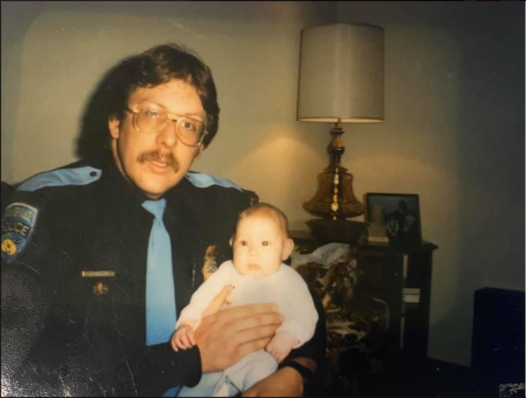 (Courtesy of Robert Kirby)
Tribune columnist Robert Kirby holds his youngest daughter, Gin, in February 1983.
