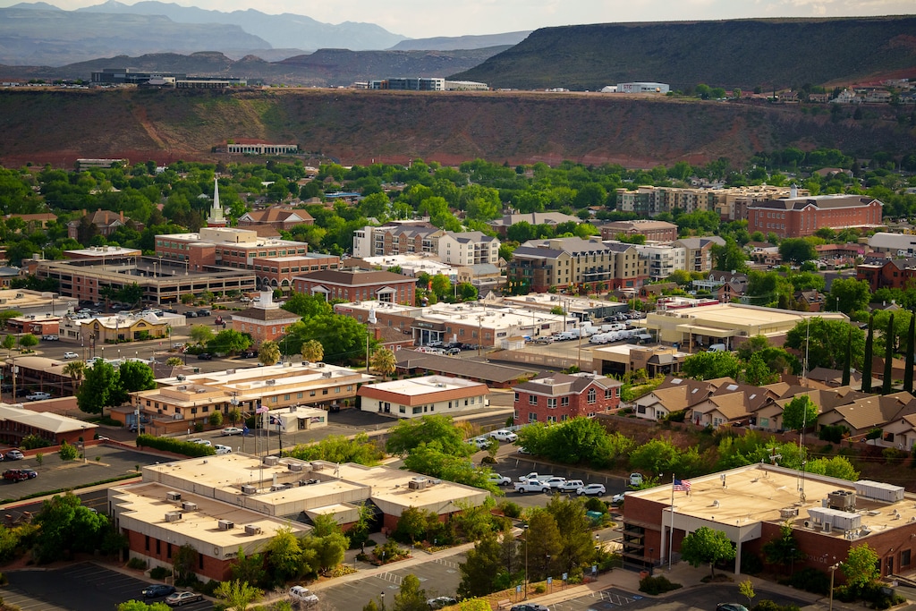 (Trent Nelson  |  The Salt Lake Tribune) Downtown St. George on Wednesday, May 3, 2023.