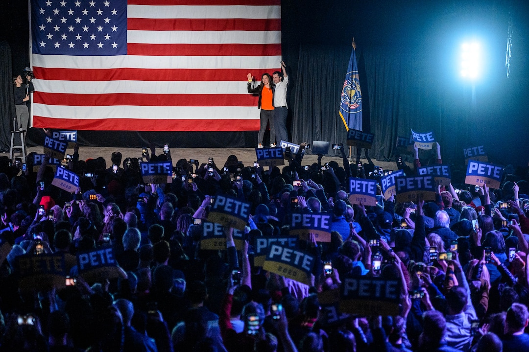 (Trent Nelson  |  The Salt Lake Tribune) Salt Lake City Mayor Erin Mendenhall and Democratic presidential candidate Pete Buttigieg at The Union Event Center in Salt Lake City on Monday, Feb. 17, 2020.