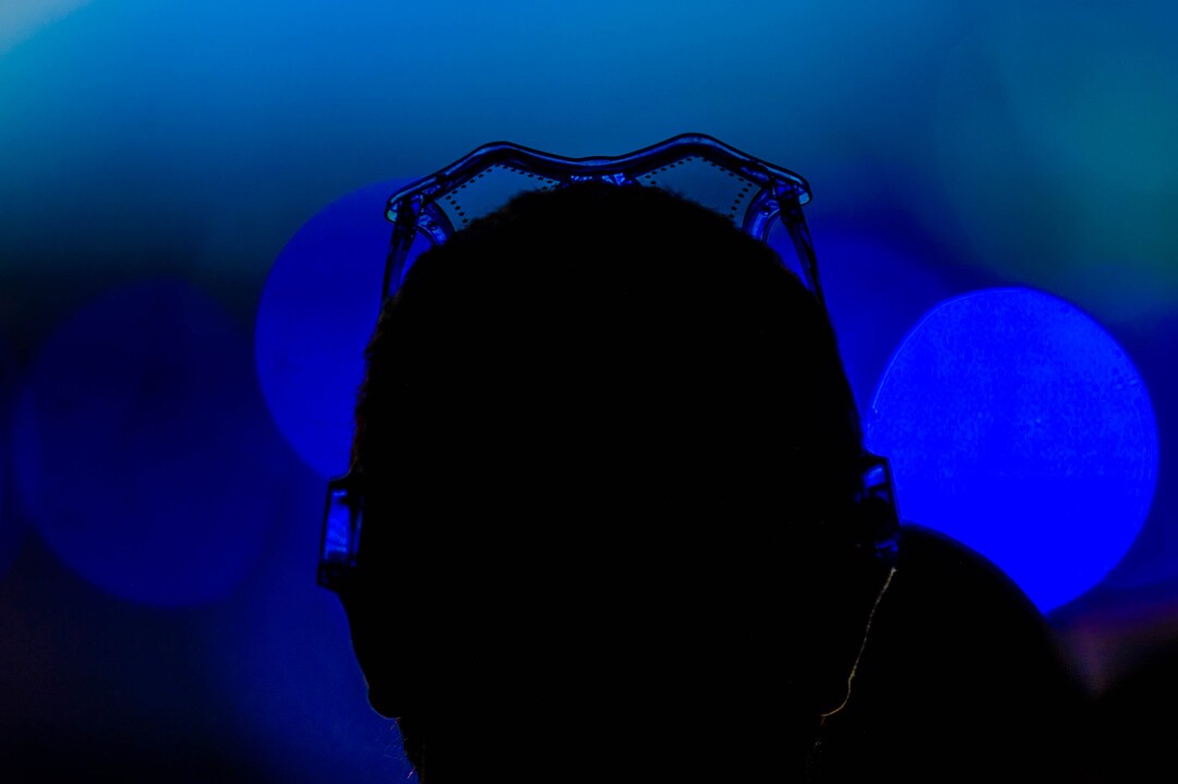 (Trent Nelson  |  The Salt Lake Tribune)  A fan watches Elton John perform in Salt Lake City on Wednesday Sept. 4, 2019.