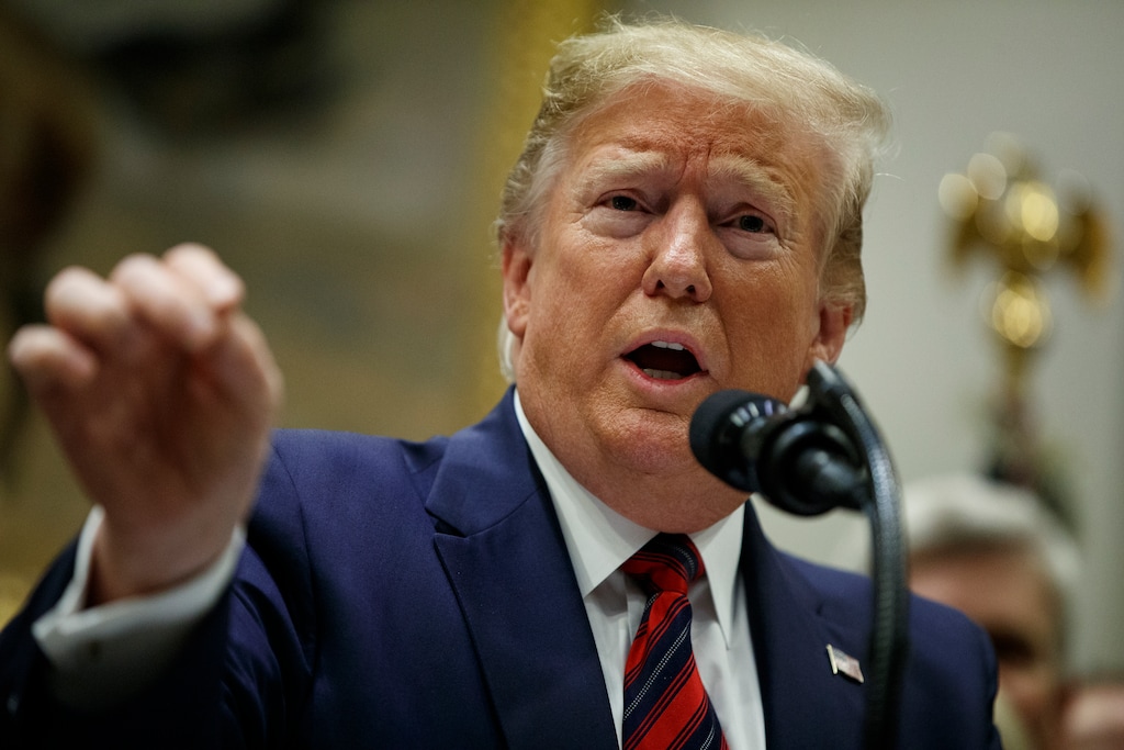 President Donald Trump speaks during a event on medical billing, in the Roosevelt Room of the White House, Thursday, May 9, 2019, in Washington. (AP Photo/Evan Vucci)