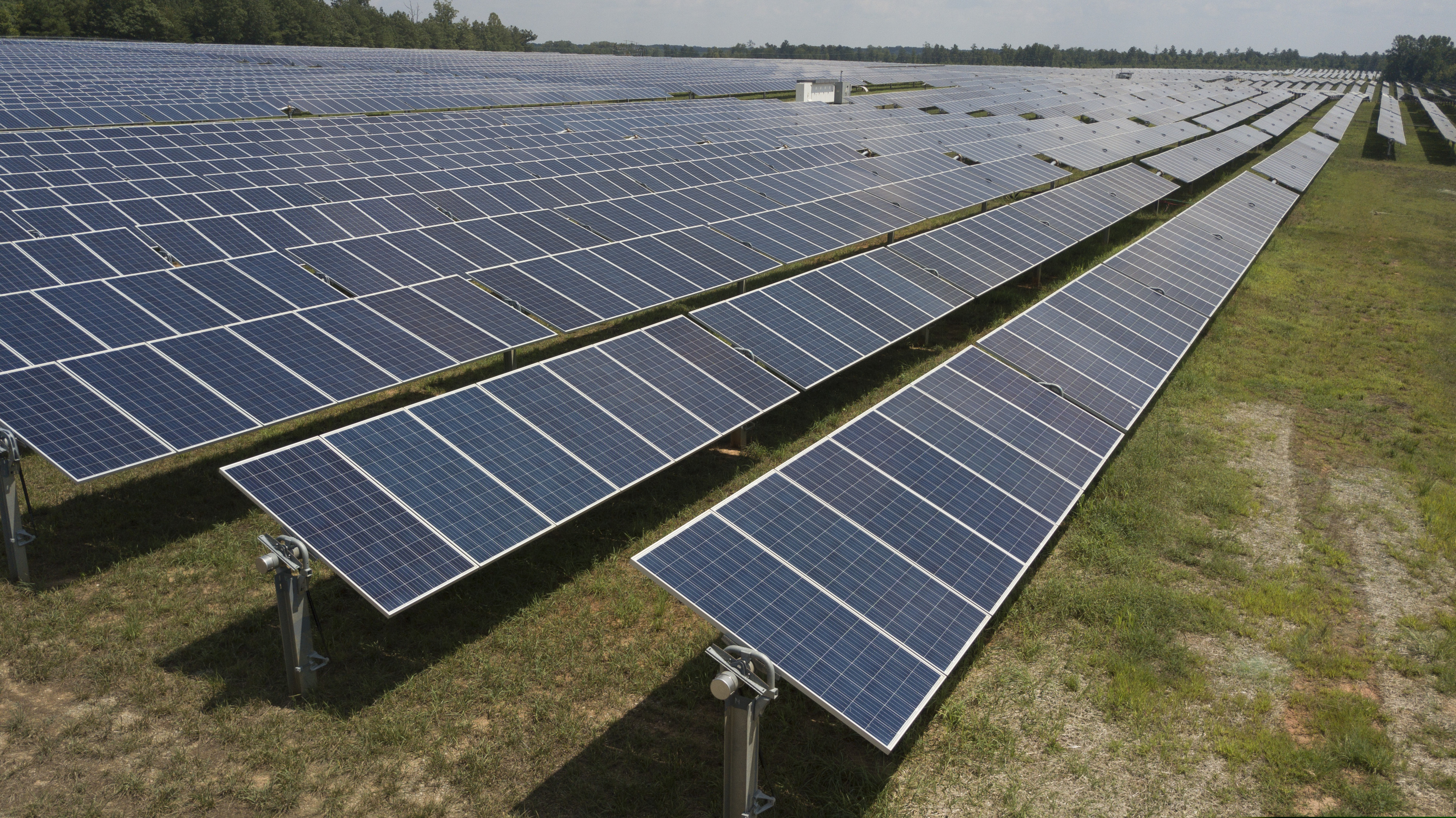 (Steve Helber | AP filephoto) Dominion Energy's Scott Solar farm in Powhatan, Va., on Aug. 6, 2019.