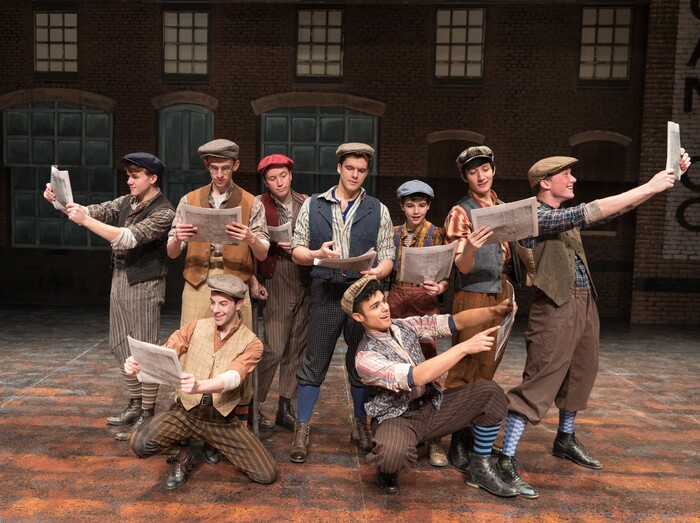 (Courtesy Pioneer Theatre Company) The cast of Pioneer Theatre Company's production of "Newsies," running Dec. 1-20 in Salt Lake City.