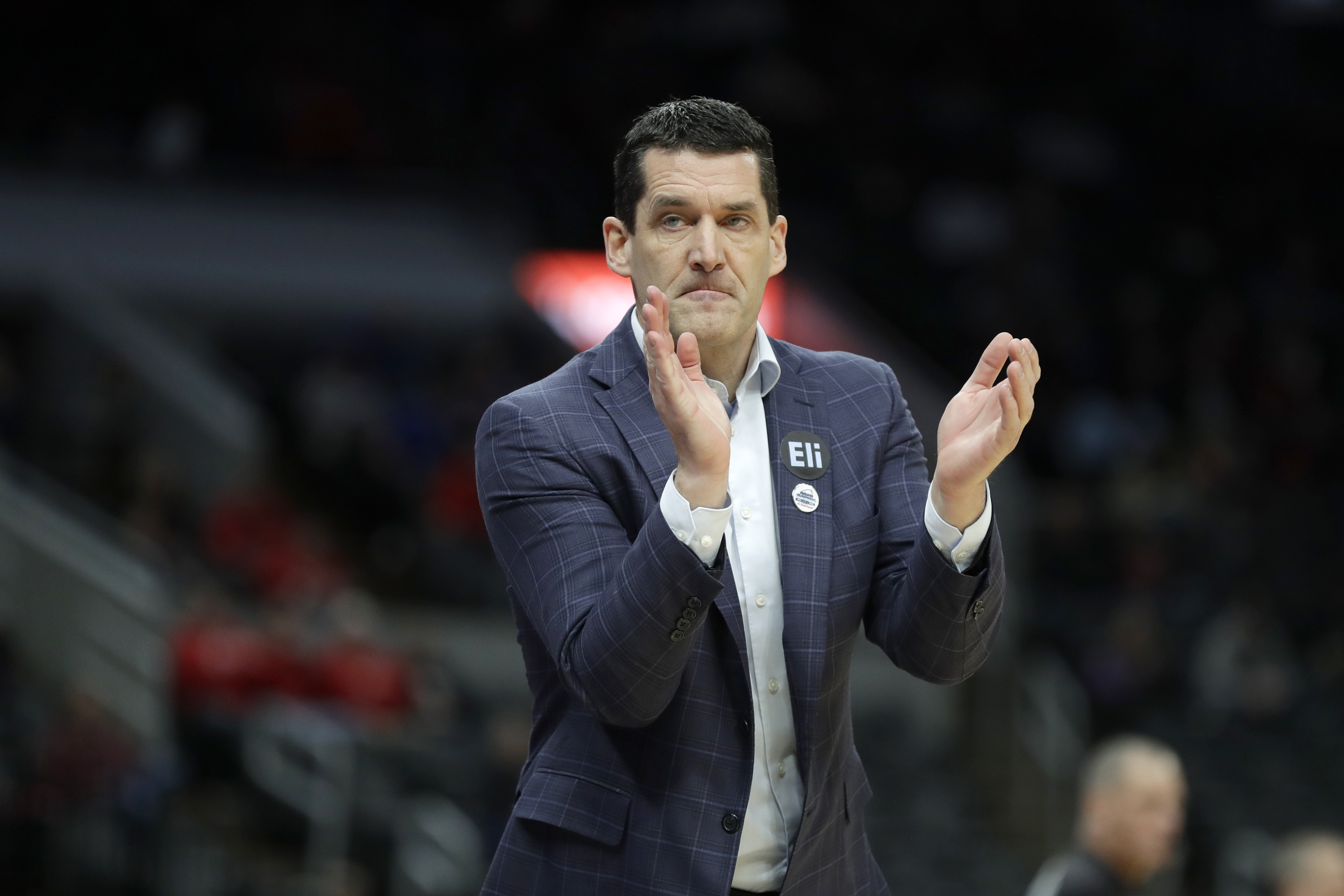 (Jeff Roberson | AP) Ben Jacobson is seen on the sidelines during a Northern Iowa game in 2020. After two decades in charge of the Panthers, Jacobson has been hired at Utah State University.