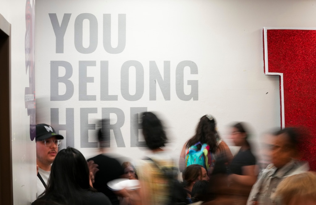 (Bethany Baker  |  The Salt Lake Tribune) People gather during the farewell event at the Center for Equity and Student Belonging at the University of Utah in Salt Lake City on Thursday, June 27, 2024.