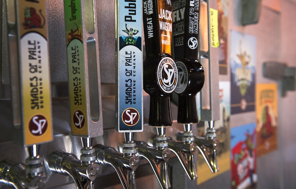 (Leah Hogsten  |  Tribune file photo) Shades of Pale Brewing Co.'s beers on tap.
