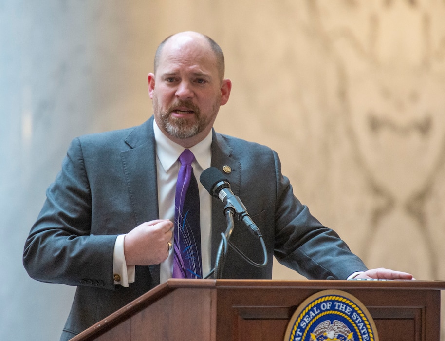 (Rick Egan  | Tribune file photo)   Sen. Daniel Thatcher speaks before Gov. Gary R. Herbert signed the new hate crimes bill, at the Utah State Capitol, Tuesday, April 2, 2019.