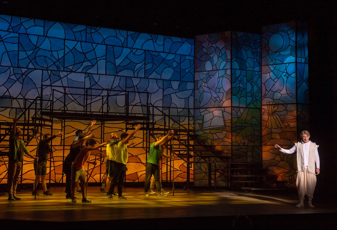 (Rick Egan  |  The Salt Lake Tribune)   Actors walk through a technical rehearsal for Joseph and the Amazing Technicolor Dreamcoat, at the Shakespeare Festival in Cedar City, Wednesday, June 19, 2019.
