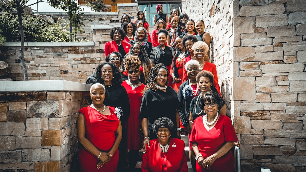 (Vincent B. Lewis Photography & PureCrayMedia | Courtesy of Delta Sigma Theta) The Utah chapter of Delta Sigma Theta in August 2022 at a retreat in Park City, Utah.
