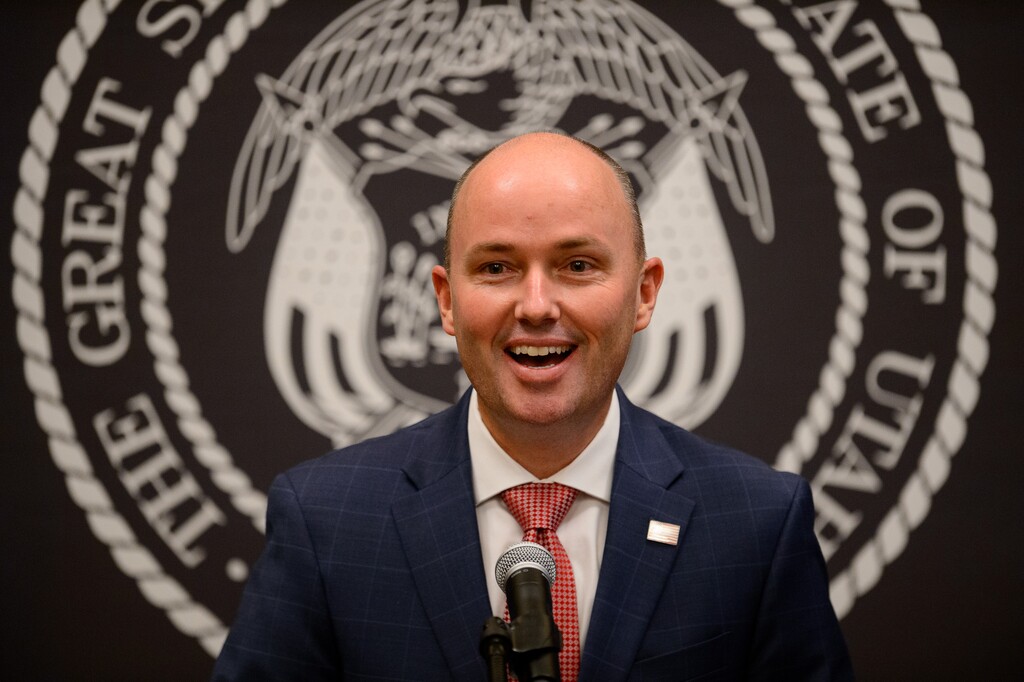 (Trent Nelson  |  The Salt Lake Tribune) Gov. Spencer Cox speaks at a news conference in Salt Lake City on Thursday, Jan. 14, 2021.
